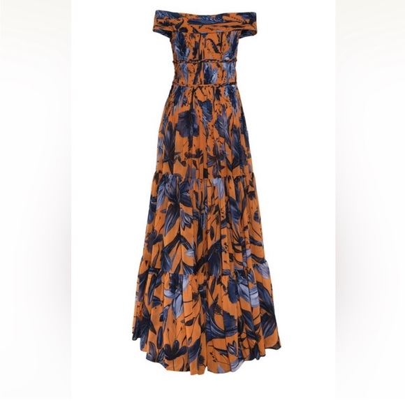 NWT Andres Otalira Chiffon Pleaded Maxi Dress! - Picture 3 of 4